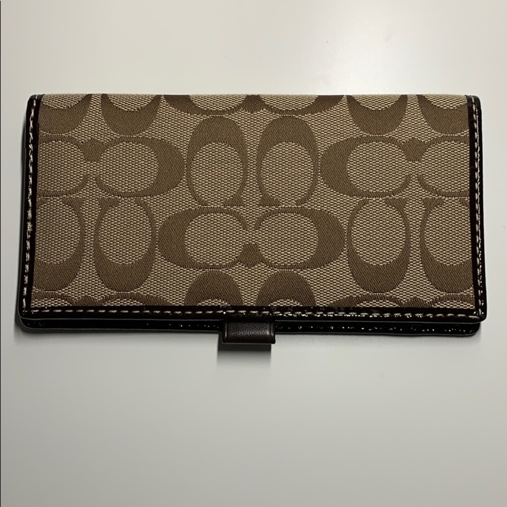 Coach Check Book Cover